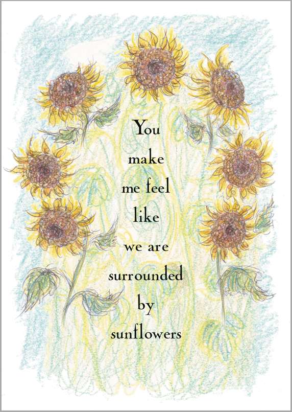 Surrounded by Sunflowers